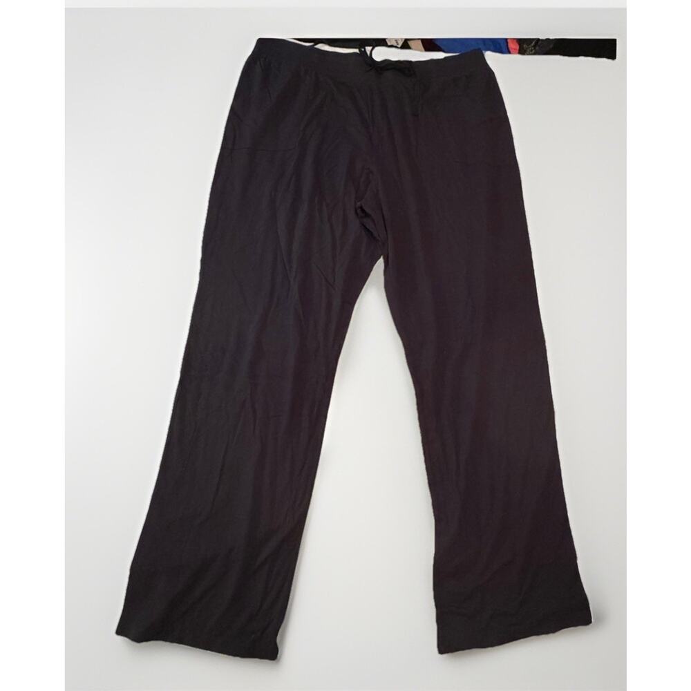 Sleep Chic Women's XLT Black Jersey Lounge Pants Drawstring Waist Tall NWT